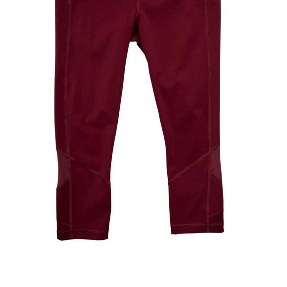 Lululemon Pace Rival Crop Leggings Women's Size 8 Cherry Cola Yoga Running - Picture 4 of 9